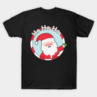 Ho Ho Ho Waving Santa Claus T-Shirt
